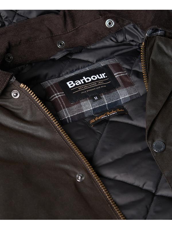 Barbour Men's Modern Beaufort Waxed Jacket - Dark Brown/Midnight Oak Image 9