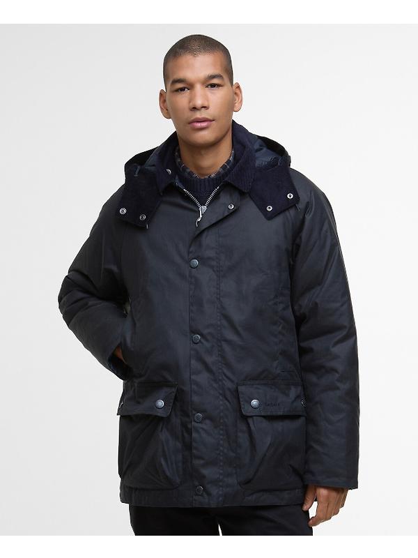 Barbour Men's Modern Beaufort Waxed Jacket - Navy/Midnight Oak Image 2