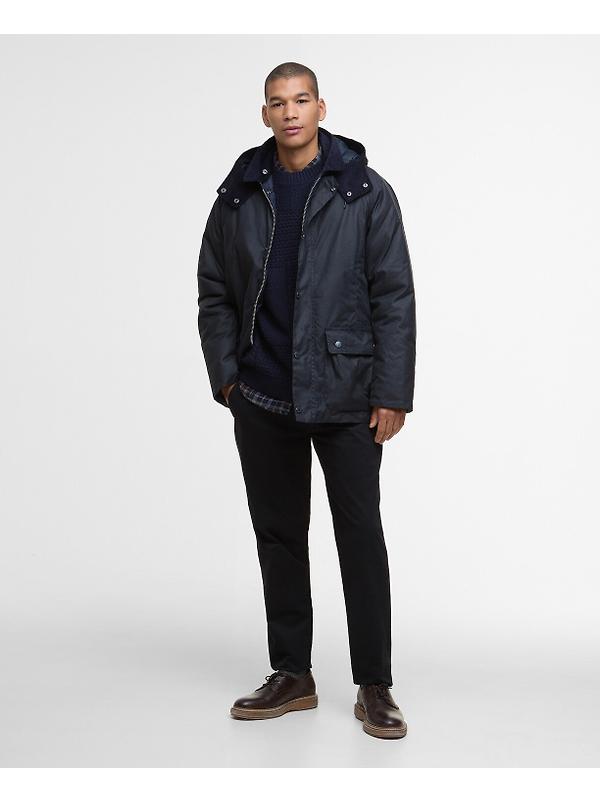 Barbour Men's Modern Beaufort Waxed Jacket - Navy/Midnight Oak Image 3