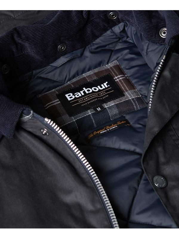 Barbour Men's Modern Beaufort Waxed Jacket - Navy/Midnight Oak Image 8