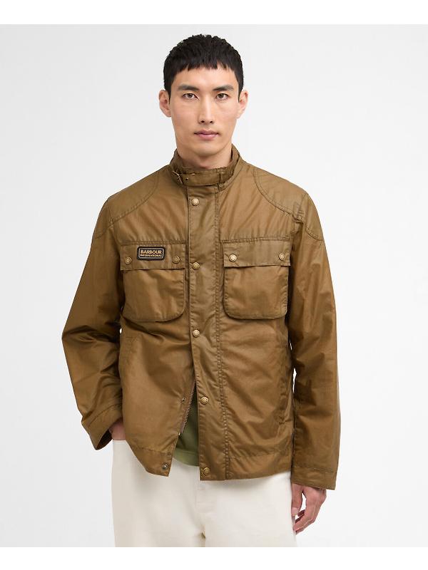 Barbour International Men's Merton Wax Jacket - Sand Image 2