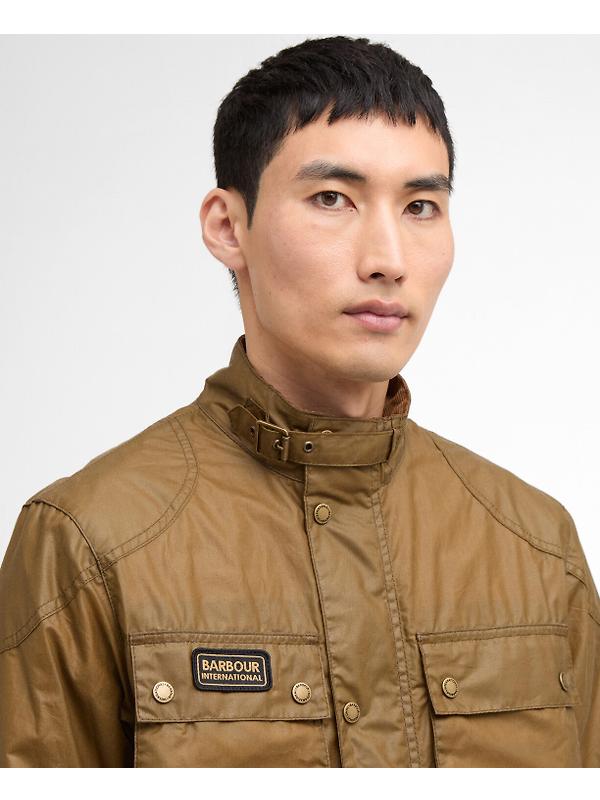 Barbour International Men's Merton Wax Jacket - Sand Image 5