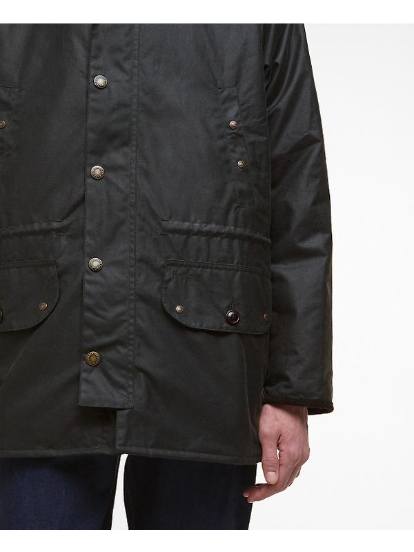 Barbour Men's Reel Waxed Parka - Sage Image 7