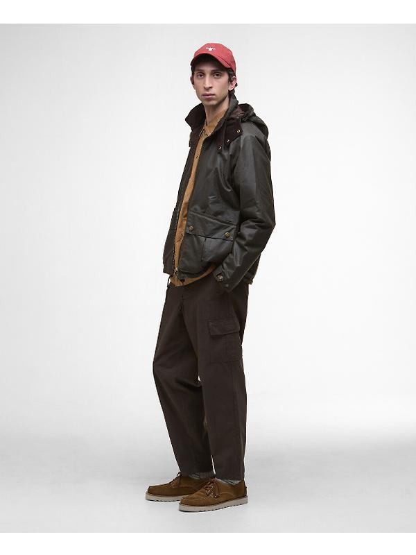Barbour Men's Re-Engineered Bardon Spey Wax Jacket - Olive Image 3