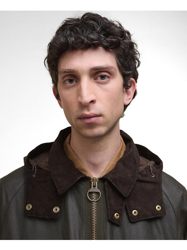 Barbour Men's Re-Engineered Bardon Spey Wax Jacket - Olive Image 5