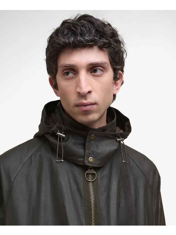 Barbour Men's Re-Engineered Bardon Spey Wax Jacket - Olive Image 6