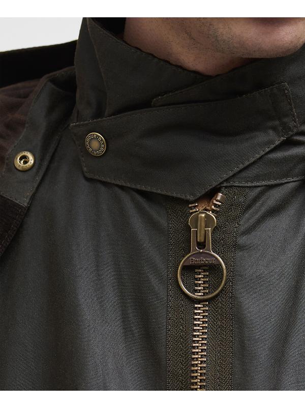Barbour Men's Re-Engineered Bardon Spey Wax Jacket - Olive Image 7