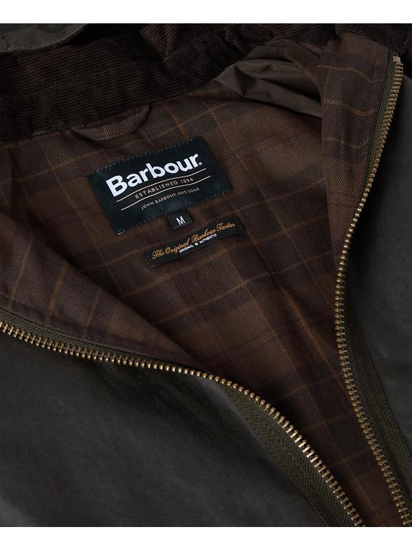 Barbour Men's Re-Engineered Bardon Spey Wax Jacket - Olive Image 9