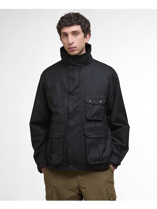 Barbour Men's Re-Engineered Utility Bedale Wax Jacket - Black Image 2
