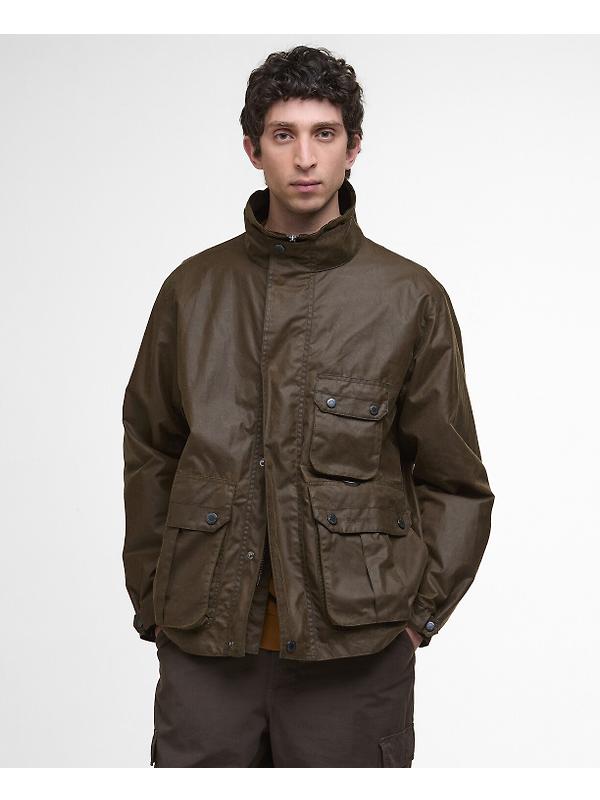 Barbour Men's Re-Engineered Utility Bedale Wax Jacket - Beech Image 2