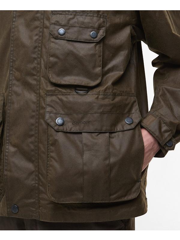 Barbour Men's Re-Engineered Utility Bedale Wax Jacket - Beech Image 7