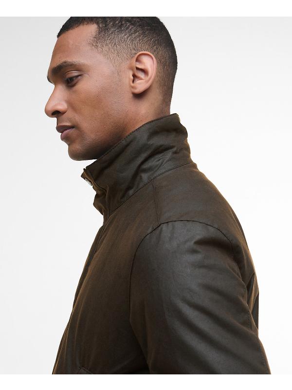 Barbour Men's Modern Border Wax Jacket - Dark Brown Image 6