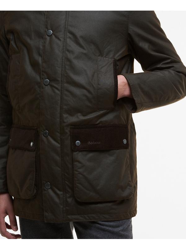Barbour Men's Modern Border Wax Jacket - Dark Brown Image 7