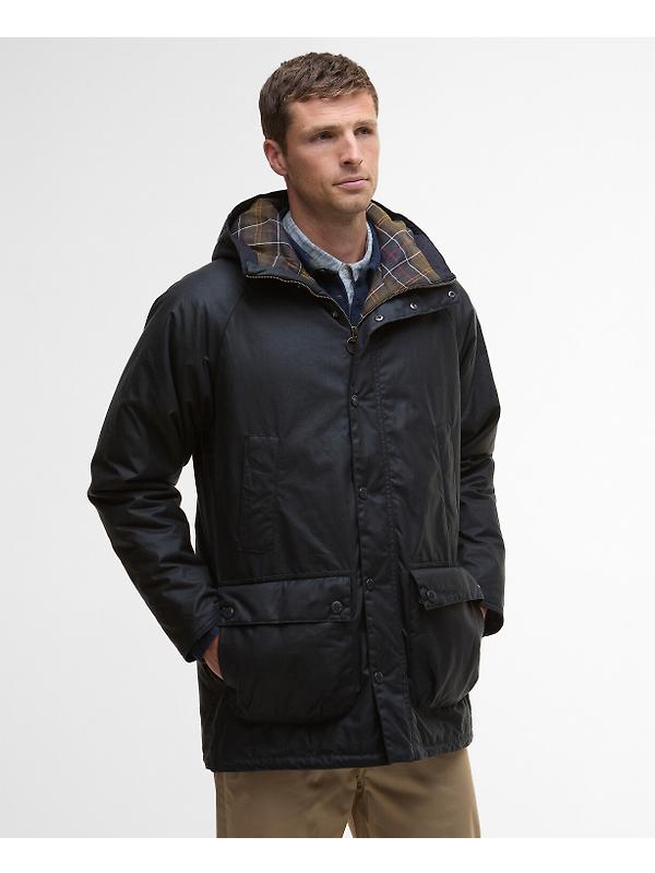 Barbour Men's Bedale Wax Parka - Navy Image 2