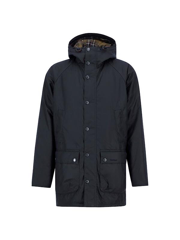 Barbour Men's Bedale Wax Parka - Navy Image 1