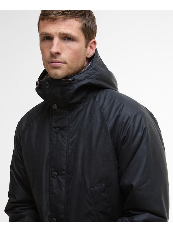 Barbour Men's Bedale Wax Parka - Navy Image 5