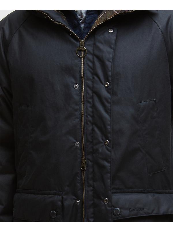 Barbour Men's Bedale Wax Parka - Navy Image 6