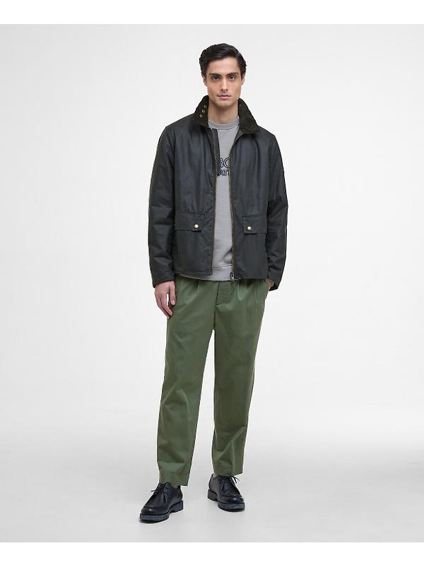 Barbour International Men's Marker Wax Jacket - Sage Image 3