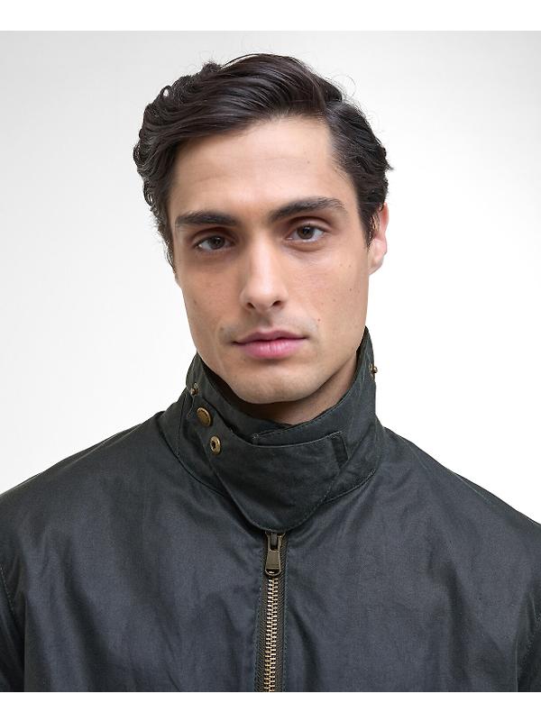 Barbour International Men's Marker Wax Jacket - Sage Image 5