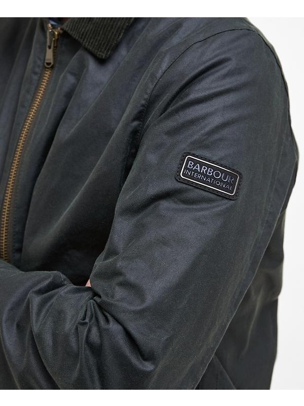 Barbour International Men's Marker Wax Jacket - Sage Image 6