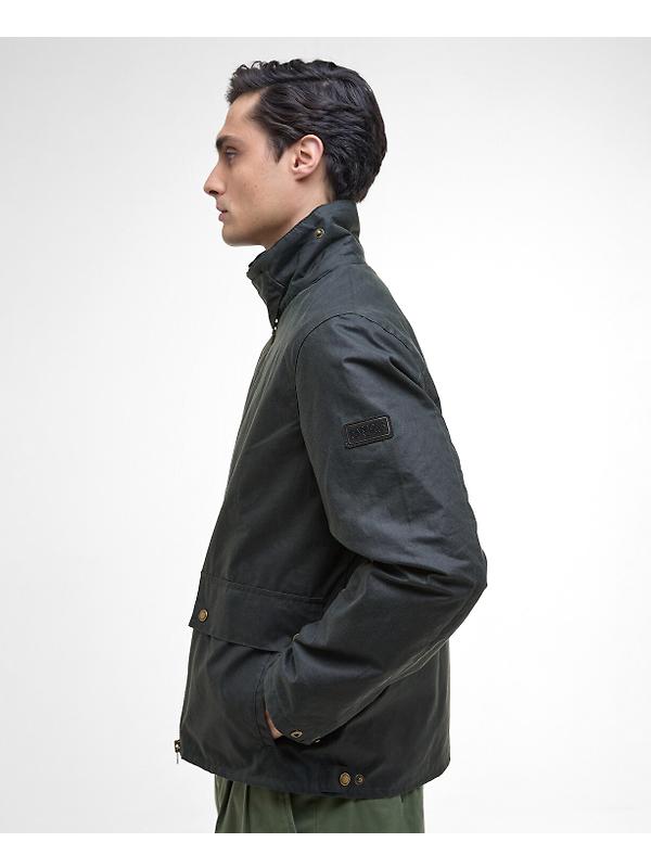 Barbour International Men's Marker Wax Jacket - Sage Image 7