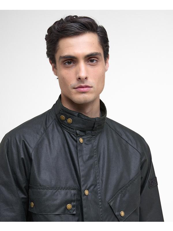 Barbour International Men's Bilston Wax Jacket - Sage Image 5