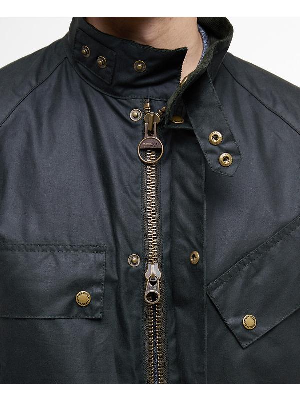 Barbour International Men's Bilston Wax Jacket - Sage Image 6