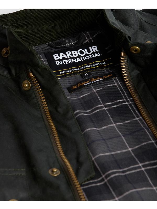 Barbour International Men's Bilston Wax Jacket - Sage Image 9