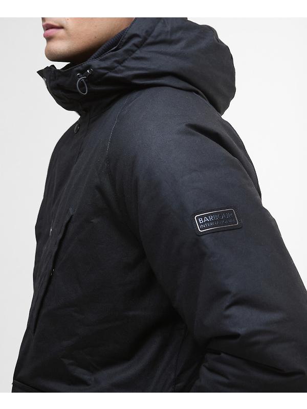 Barbour International Men's Oakdale Waxed Jacket - Black Image 6