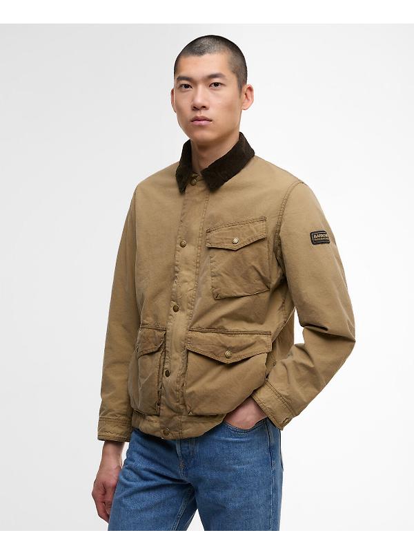 Barbour International Men's Drifter Washed Wax Jacket - Sand Image 2