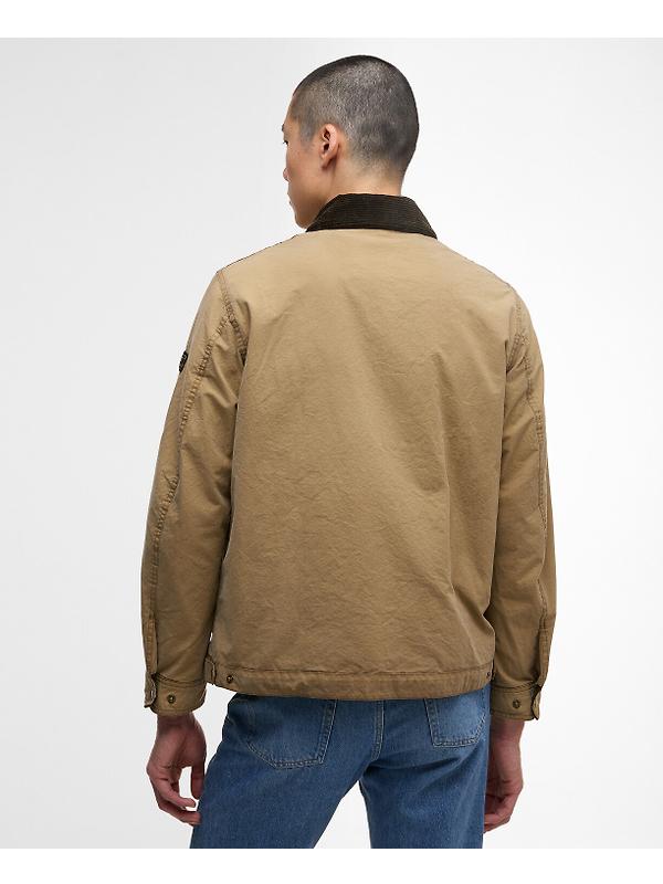 Barbour International Men's Drifter Washed Wax Jacket - Sand Image 4