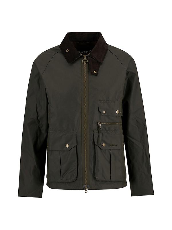Barbour Men's Re-Engineered Blackett Spey Wax Jacket - Archive Olive Image 1