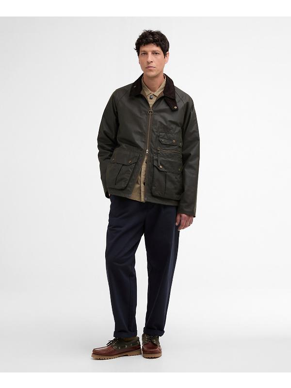 Barbour Men's Re-Engineered Blackett Spey Wax Jacket - Archive Olive Image 3
