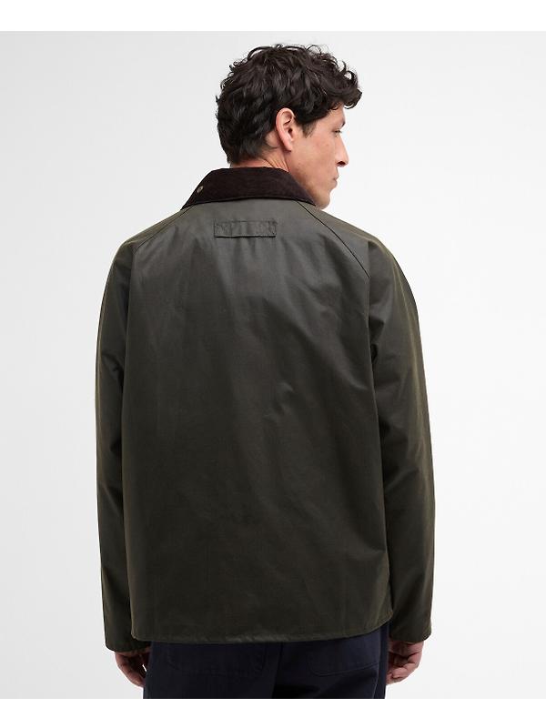 Barbour Men's Re-Engineered Blackett Spey Wax Jacket - Archive Olive Image 4