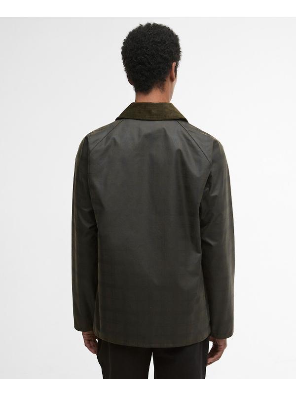 Barbour Men's Tartan Ambleside Wax Jacket - Archive Olive Tartan Image 4