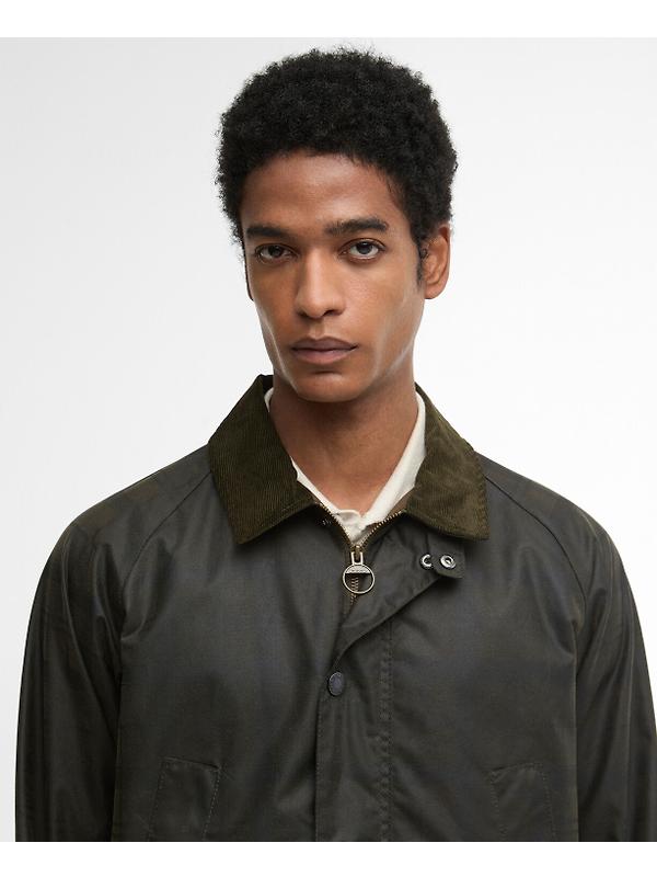Barbour Men's Tartan Ambleside Wax Jacket - Archive Olive Tartan Image 5