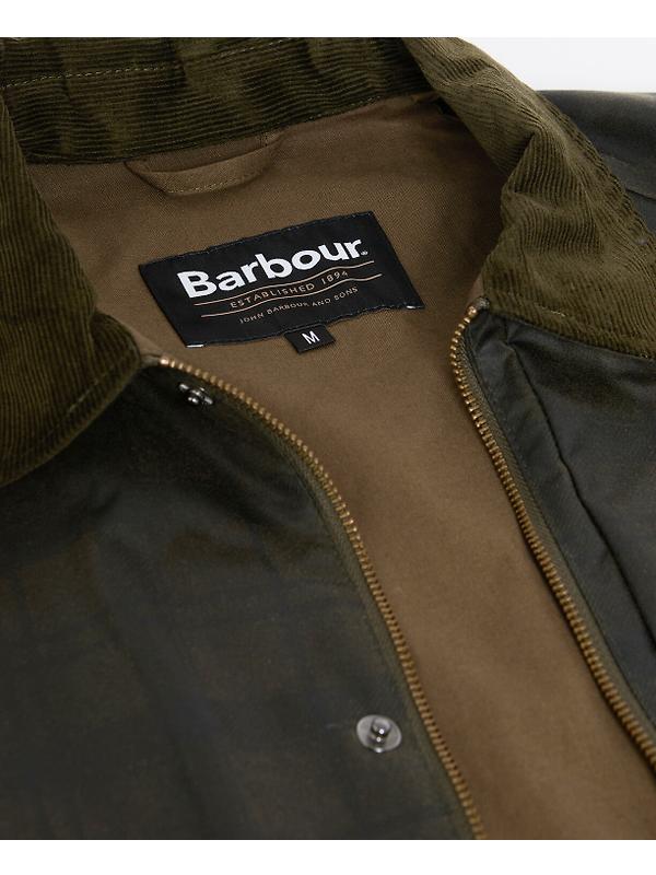 Barbour Men's Tartan Ambleside Wax Jacket - Archive Olive Tartan Image 8