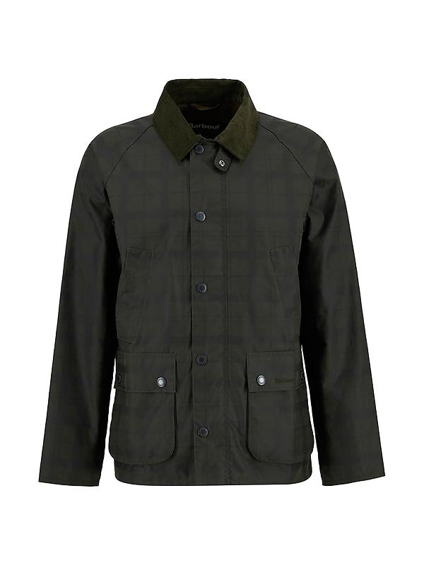Barbour Men's Tartan Ambleside Wax Jacket - Archive Olive Tartan Image 1