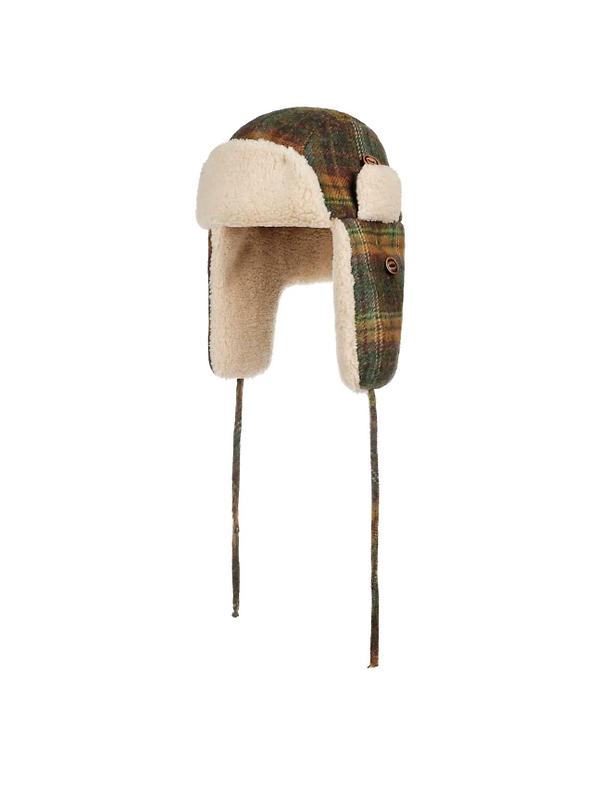 Stetson Meadville Bomber Aviator Hat - Green/Dark Orange Image 1