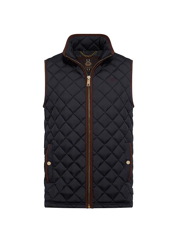 Holland Cooper Men's Country Quilted Gilet - Ink Navy Image 1