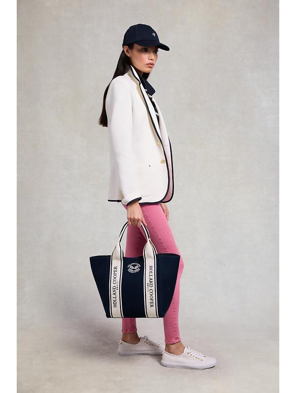 Holland Cooper Women's Monogram Cap - Navy/Ecru Image 3