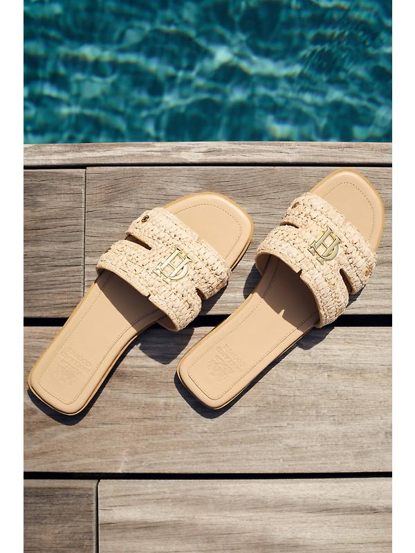 Holland Cooper Women's Monogram Slides - Natural Straw Image 7