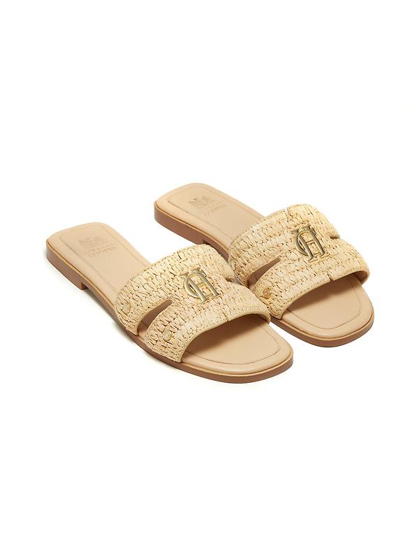 Holland Cooper Women's Monogram Slides - Natural Straw Image 3