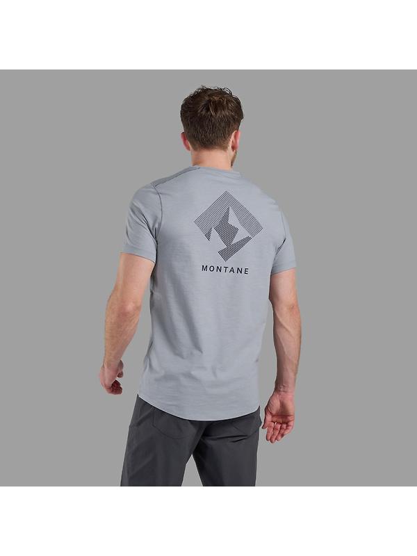 Montane Men's Alhena Mountain 25 T-Shirt - Pebble Blue Image 3