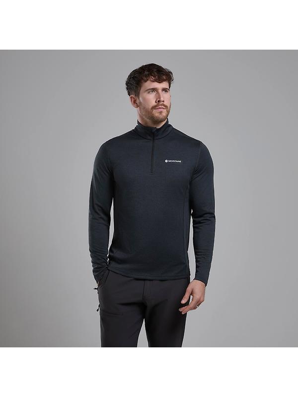 Montane Men's Dart Zip Neck T-Shirt - Black Image 2
