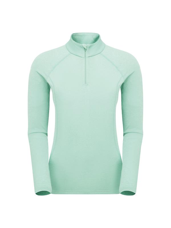 Montane Women's Dart Zip Neck T-Shirt - Sea Mist Product Image