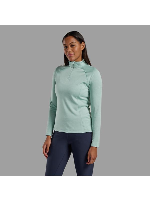 Montane Women's Dart Zip Neck T-Shirt - Sea Mist Image 2