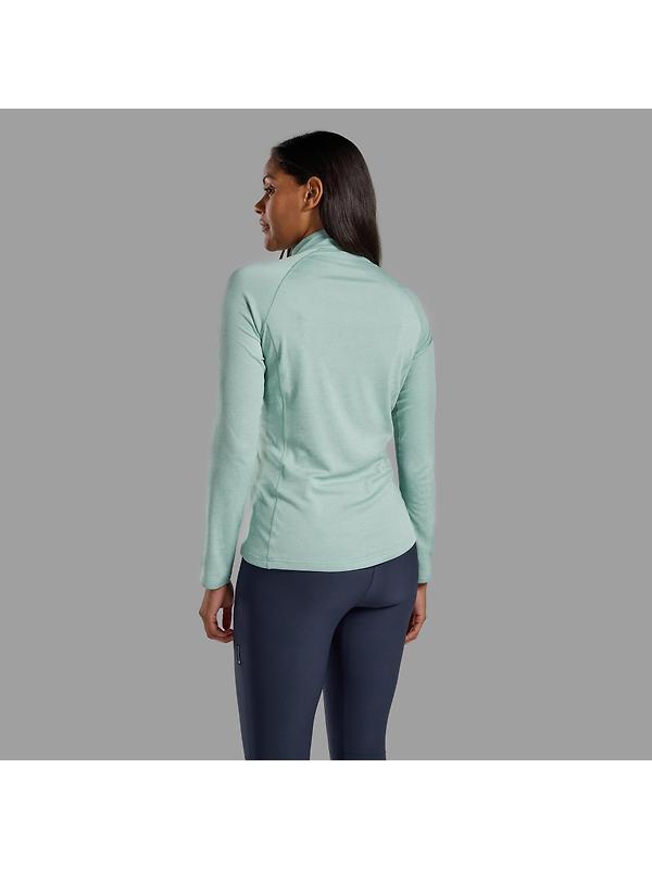 Montane Women's Dart Zip Neck T-Shirt - Sea Mist Image 3