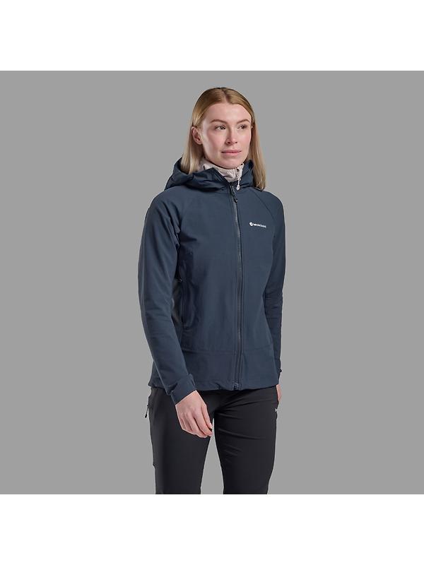 Montane Women's Tenacity Hooded Softshell Jacket - Eclipse Blue Image 2