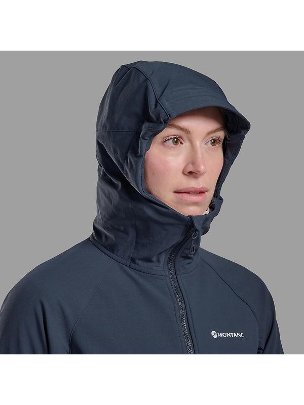 Montane Women's Tenacity Hooded Softshell Jacket - Eclipse Blue Image 5